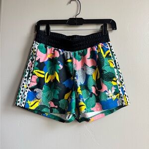 Adidas Originals X HER Studio London Multicolor Tropical Print Shorts size XS
